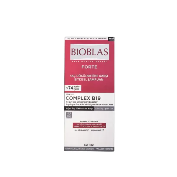 Bioblas Forte Complex B19 – szampon przeciw wypadaniu 360 ml